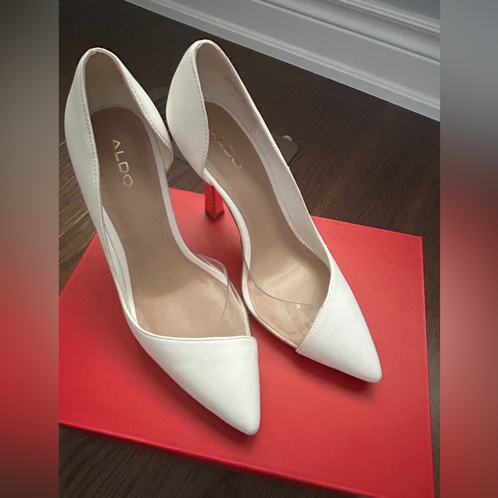 Aldo White Elegant Pointed-Toe Heels - Picture 7 of 7